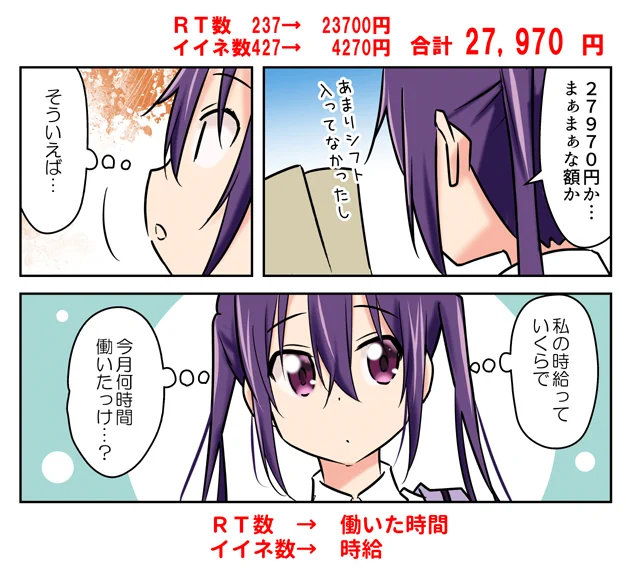 【分岐漫画】RTとイイネの数で働いた時間が変わります【リゼ編2周目】 https://t.co/WOo0zg31Sn