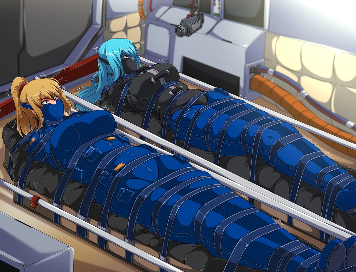 RynerEa's tweet photo. July 2022 Poll Winner: Samus &amp; Dark Samus

Guess this was a time where those kinky nasa test dummies were popular.

Though denim bondage gear sounds like a really interesting idea.
More of that here: https://t.co/sxoW0NEQlu https://t.co/5wzIfVzWIj