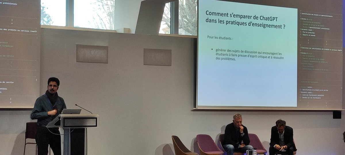 [#CONFERENCE] À l'occasion du 20ème anniversaire de l'<a href="/AIRL_SCM/">AIRL-SCM</a>, <a href="/BenyaminShajary/">Benyamin Shajari</a> nous a fait part de son expérience de l’utilisation de #ChatGPT dans ses cours, ainsi que des avantages que cette #technologie peut offrir aux enseignants et aux étudiants.