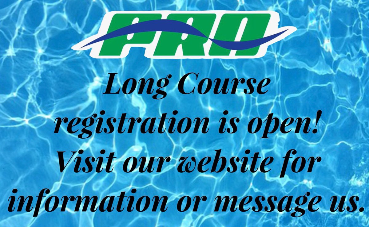 PRA_swimming's tweet photo. Registration for our Long Course 2023 season is open!
Practice begins April 12th!
#PRA #usaswimming #AMS #amswimming #longcourse #registration #lifeskill #buildstrength #buildconfidence #improvetechnique #makingmemories #makingfriends #swim #swimmeets https://t.co/M4dfOEvrsa