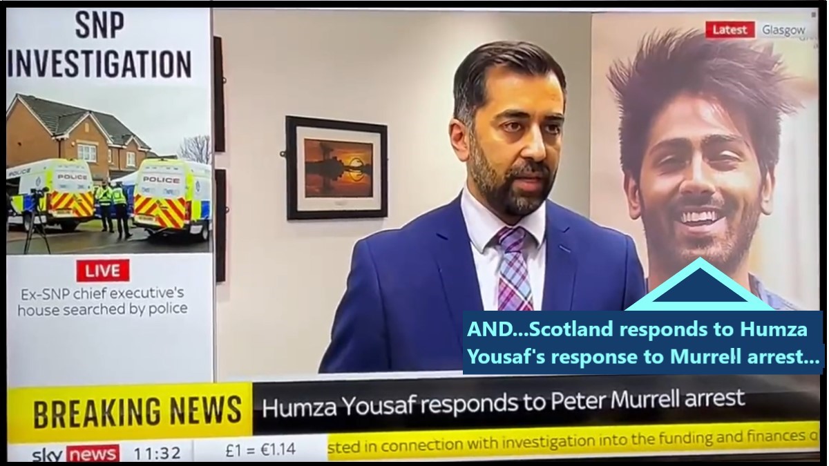 PantoPolitics22's tweet photo. 🟡Humza Yousaf responds to Peter Murrell arrest...
🏴AND Scotland responds to Yousaf's useless response to Murrell's arrest... #HumzaNot4Scotland https://t.co/nYY3yeZOQU