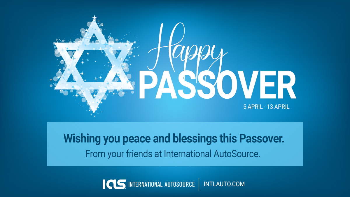 IntlAutoSource's tweet photo. The team at International AutoSource wishes you a wonderful celebration of Passover! Shalom.
#passover #internationalautosource #IAS https://t.co/sVi3wNQQSW