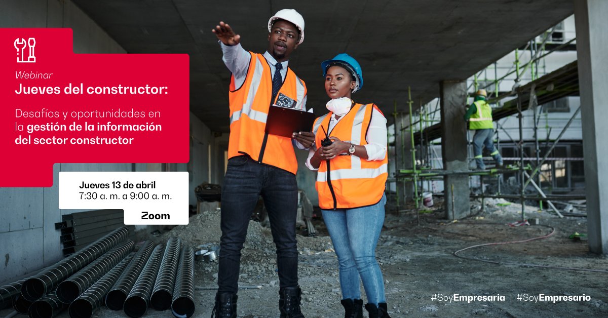 camaracomerbog's tweet photo. Nuestra Iniciativa #ClusterConstrucción te invita a participar en el próximo Jueves del Constructor, encuentro creado para analizar cómo la gestión de la información incrementa la eficiencia de las empresas. 
📅13 de abril
⏰7:30 a. m
Conéctate aquí 👉https://t.co/yEbuRm9MGZ https://t.co/TpEFEoVw4p