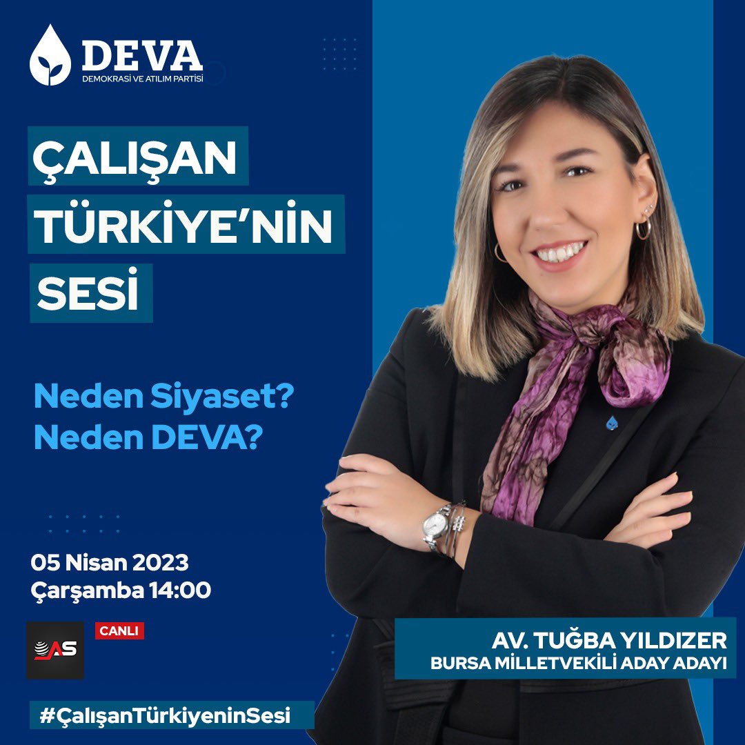 Bugün Milletvekili aday adayı arkadaşlarımızla birlikte, Tuğba Öz ve Ali Demir’in sunduğu SEÇİM 2023 programına konuk olduk. <a href="/astvbursa/">AS TV</a> ekranında gündemi değerlendirdik. 

Damga damlaya, oylar DEVA’ya 💧🌱