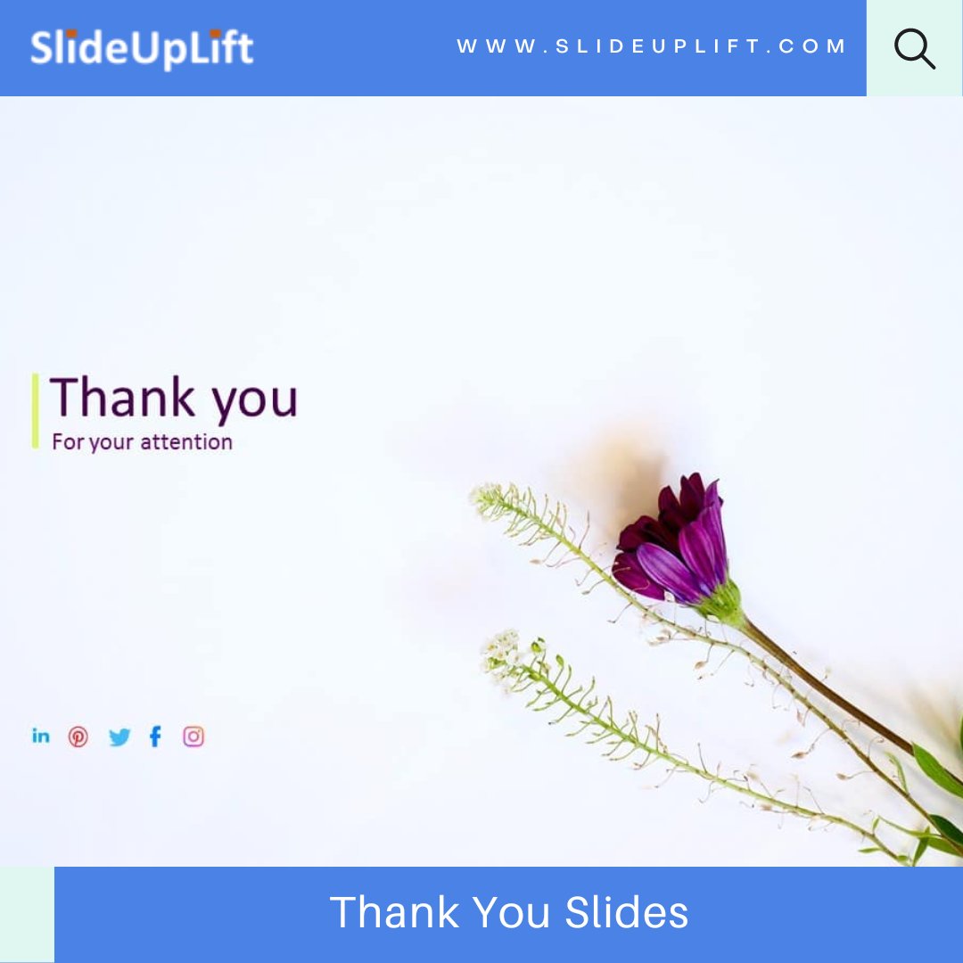 slide_uplift's tweet image. Thank your audience for attending and participating in your presentation with SlideUpLift's premium Thank You Slides.
bit.ly/3MklPJA
#thankyou #thankyouslides #powerpoint #googleslides #powerpointtemplates #googleslidestemplates #presentation #ppt #pptslides #themes