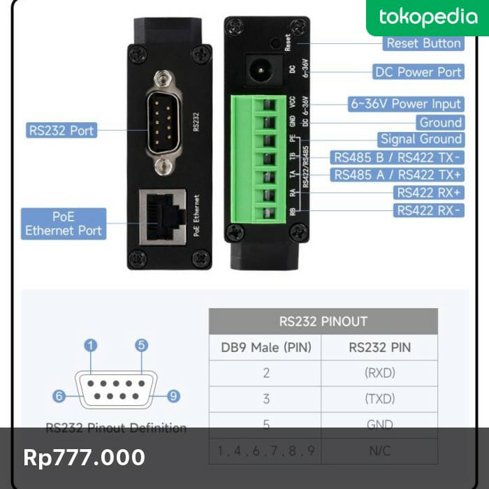 rosesana's tweet image. "Industrial Serial Server RS232/485/422 to RJ45 PO Ethernet" 
buff.ly/3Jsnpr1

#serialserver