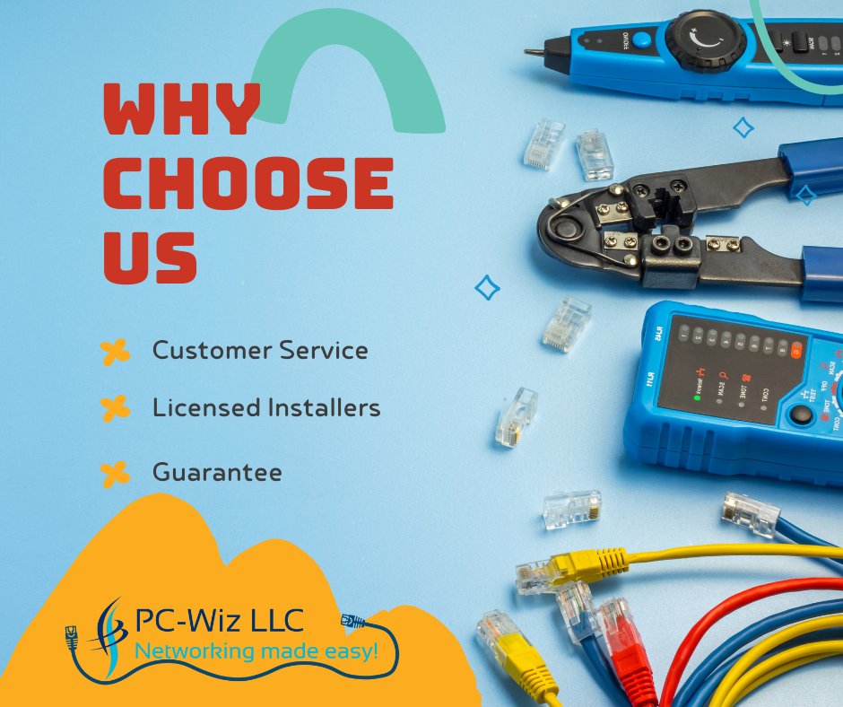 yourpcwiz's tweet image. Set up a solid data and voice cabling infrastructure with the help of our skilled data cable
installer.