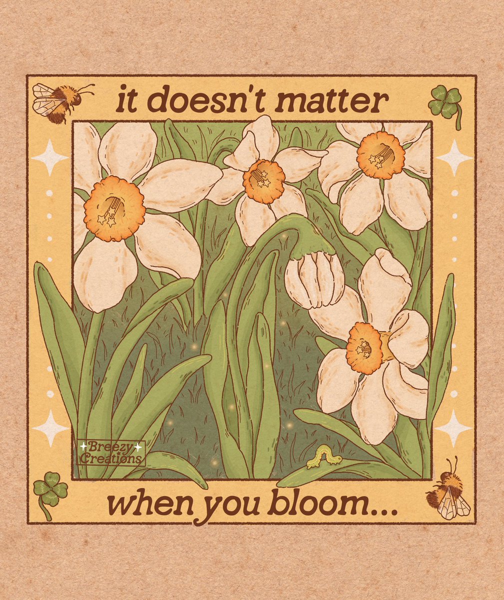 BreezyCreates's tweet photo. we all bloom in our own time <3 https://t.co/14HISlH2TW