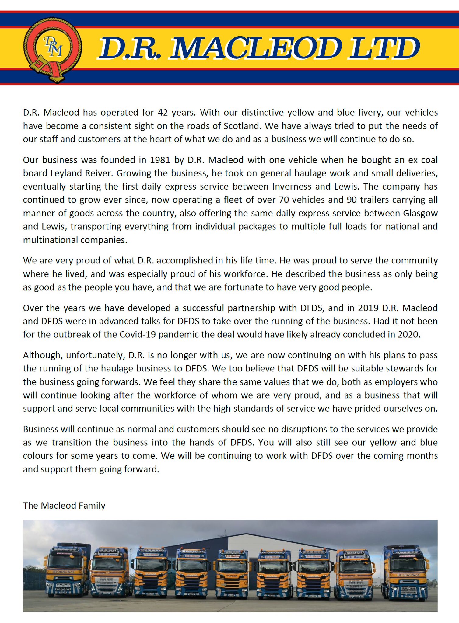 D.R. Macleod Ltd on Twitter "D.R. Macleod Ltd would like to make the