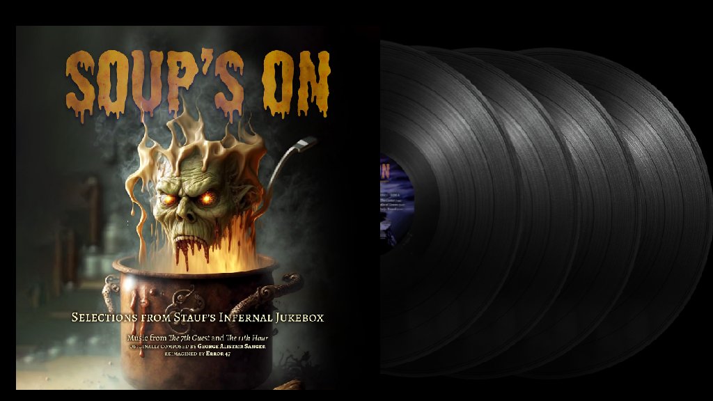 error47band's tweet photo. We will be launching a Kickstarter campaign later this month to fund the pressing of our 7th Guest/11th Hour record "Soup's On."

Rewards include:
· 4xLP on black, colored, or swirly vinyl
· A companion remix/outtakes disc
· CD and cassette versions
· Signed swag by The Fat Man https://t.co/FGfs2nSEj4