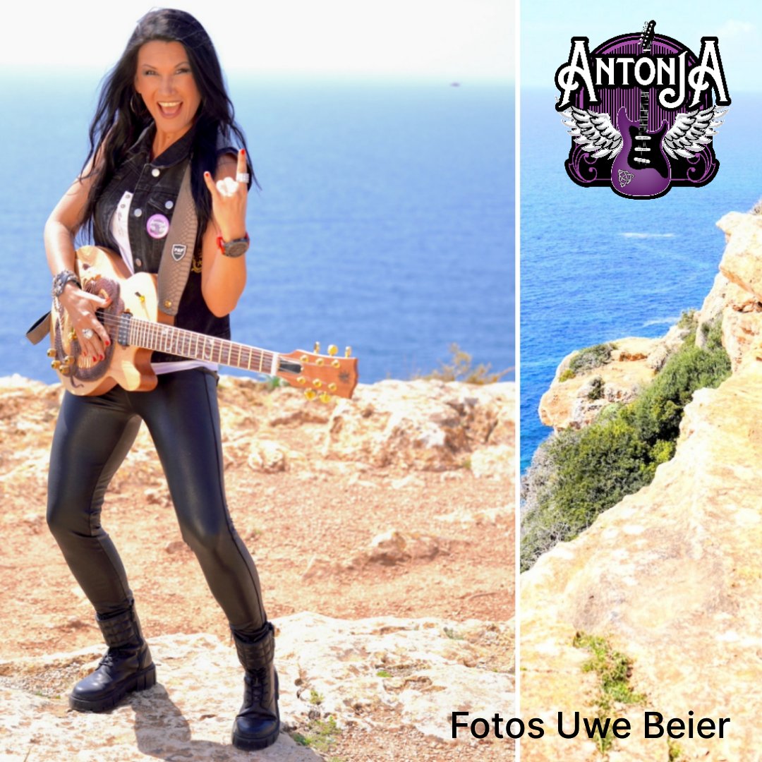 antonjaofficial's tweet photo. Send you sunny, rocking greetings from the island...! Your Antonja 🤘😘🎸💜🌞🌞
#antonja #mallorca #inselfeeling #klippen #meer #sea #enjoy #singer #gitarre #gitarrensound #antoniaaustirol #1000träumeweit #rockmusic #rock https://t.co/zyaZTXiKS0