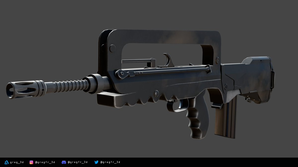 gregfr_3d's tweet photo. This is the FAMAS F1 🇫🇷 available in Arma Reforger as a mod "FAMAS F1".

Enjoy !

#ArmaReforger @ArmaPlatform @artstationhq https://t.co/BN8XusQA3z
