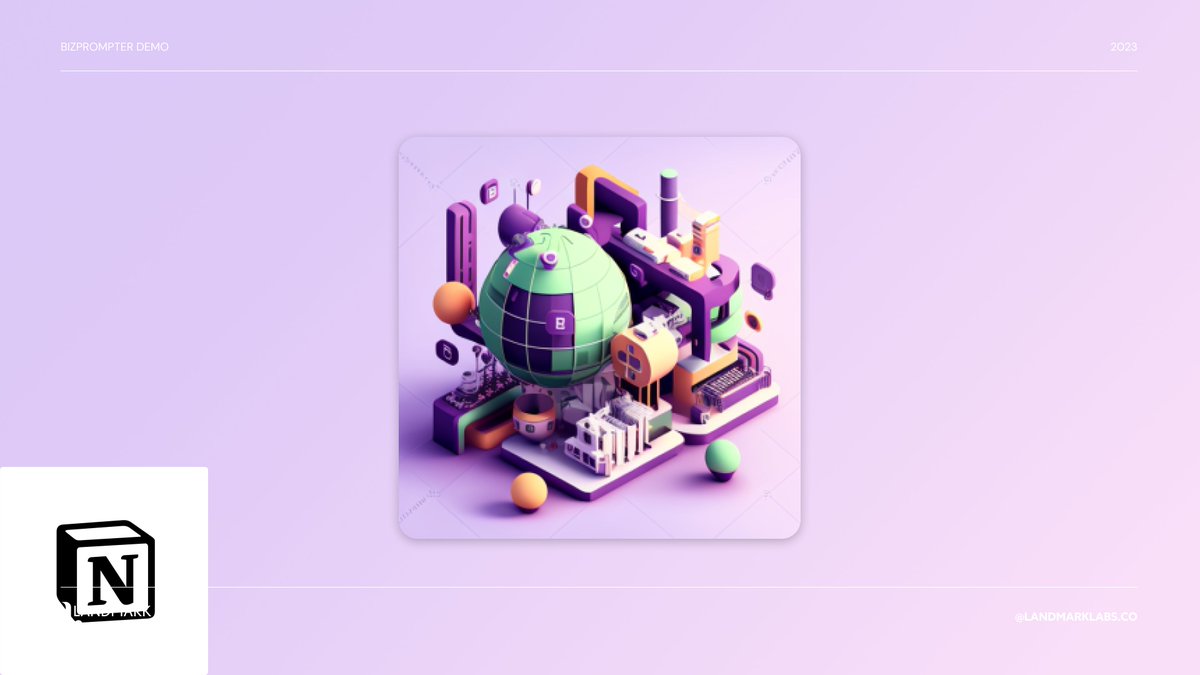 Launching my first <a href="/NotionHQ/">Notion</a> AI-powered product, BizPrompter, today in the Landmark library... take a look 👀

landmarklabs.co/bizprompter-no…