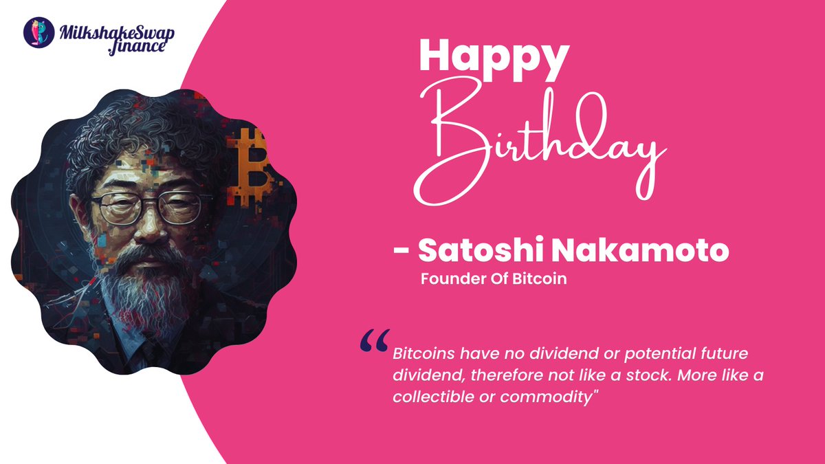 The man, the myth, the legend.  

Wishing a happy birthday to Satoshi Nakamoto!🥳