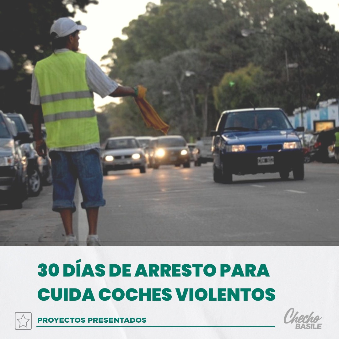 chechobasile's tweet photo. #ProyectoPresentado
Proponemos modificar el Código de Convivencia de la Prov agregando un art. que disponga una sanción de hasta 30 días de arresto para aquellos cuida coches que exijan una contribución económica mediante la violencia, amenaza o cualquier intimidación (1/3) https://t.co/ZR3oJ205cO