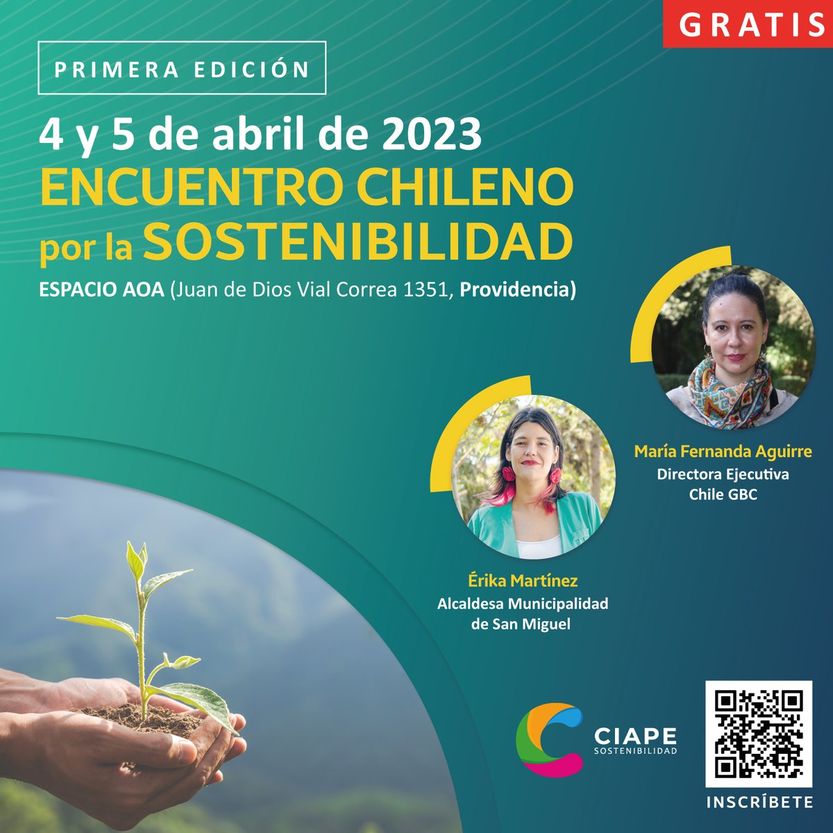 Hoy miércoles 5 de abril, desde las 15 horas, nuestra Directora Ejecutiva, María Fernanda Aguirre, estará participando del Encuentro Chileno por la Sostenibilidad, junto al <a href="/MinDesarrollo/">Ministerio de Desarrollo Social y Familia</a> <a href="/GreenpeaceCL/">Greenpeace Chile</a> y <a href="/MMAChile/">Ministerio del Medio Ambiente</a> 
Sigiue la transmisión en:  seamossostenibles.cl