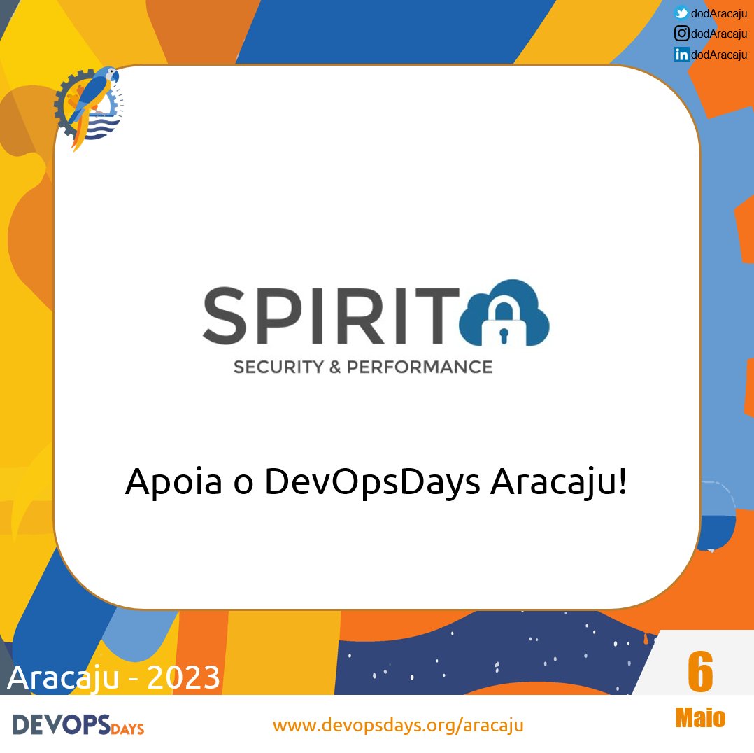 Mais do que felizes em anunciar a parceria com a <a href="/spiritseccom/">SPIRITSEC</a>, empresa nascida tendo como base a paixão pelo software livre e focados em oferecer segurança e performance para aplicações críticas!
#devops #dodAju #devopsdays