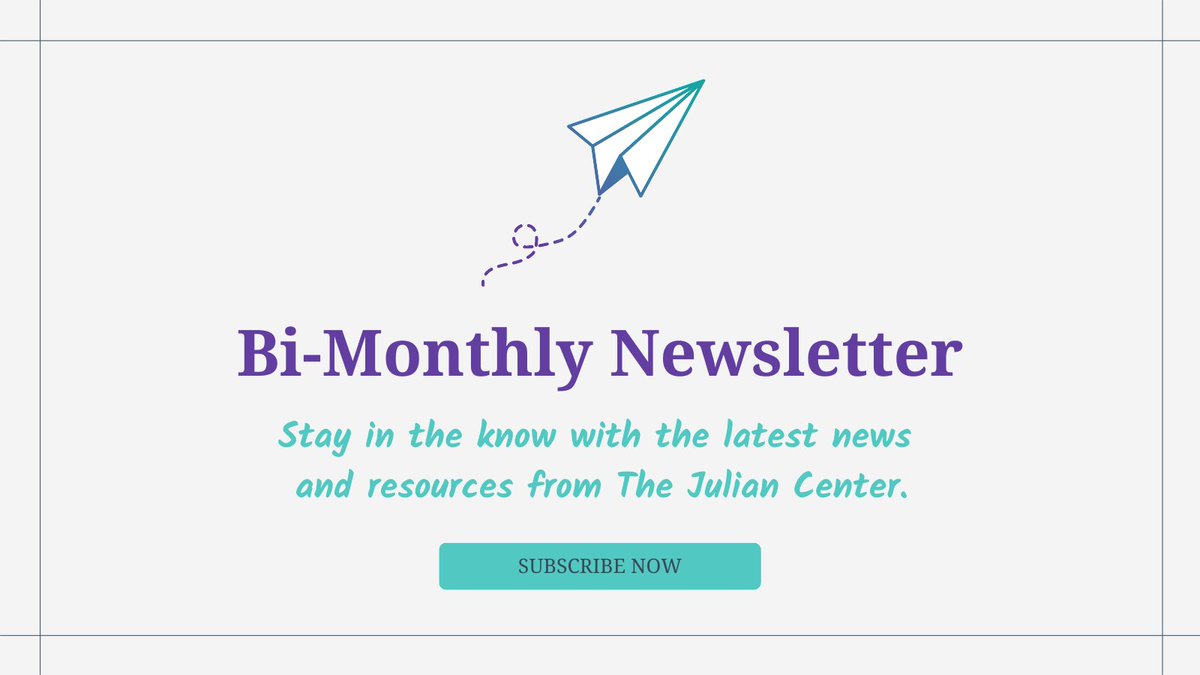Stay informed about the latest news and events from The Julian Center. Sign up for our e-newsletter 📬  juliancenter.org/newsletter/