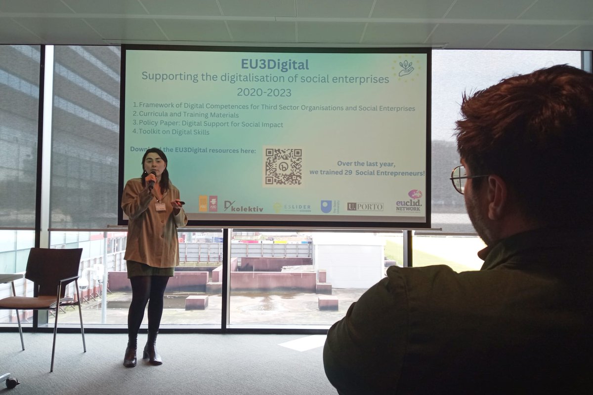 abd_ong's tweet photo. Hoy hemos estado en el cierre del proyecto #EU3Digital, en el marco del evento Scaling Social Impact in Europe #SSIE23 organizado por @EuclidNetwork en La Haya.
La coordinadora de Internacional, Mireia Munté, ha explicado el proceso de transformación digital e innovación de ABD. https://t.co/ukSZdhk55R