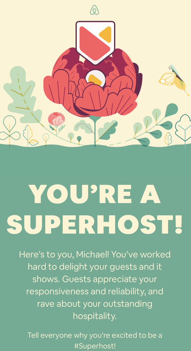 We’re back to superhost status. Learned a valuable lesson about taking on properties where the owners don’t put enough care into their homes. Getting rid of those homes from our portfolio and over-communicating with our guest…. 5 star reviews again! We were always a 4.7