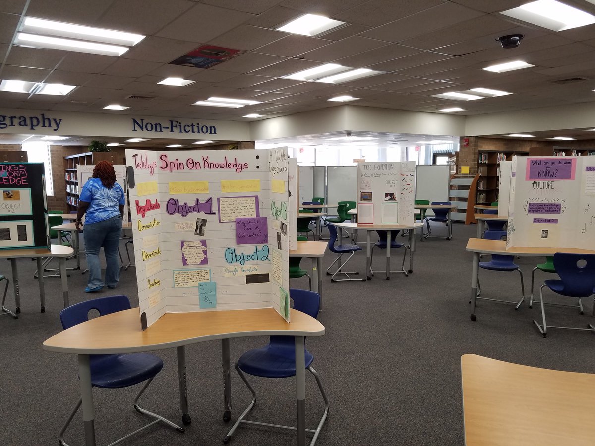 catlettsm's tweet image. IB Theory of Knowledge Exhibition today @GreenRunLibrary! @grcollegiate @EichnerSusan #ibtok
