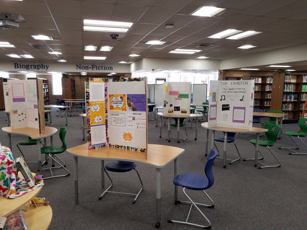 IB Theory of Knowledge Exhibition today <a href="/GreenRunLibrary/">GRHS Library</a>! <a href="/grcollegiate/">Green Run Collegiate</a> <a href="/EichnerSusan/">Susan Eichner</a> #ibtok