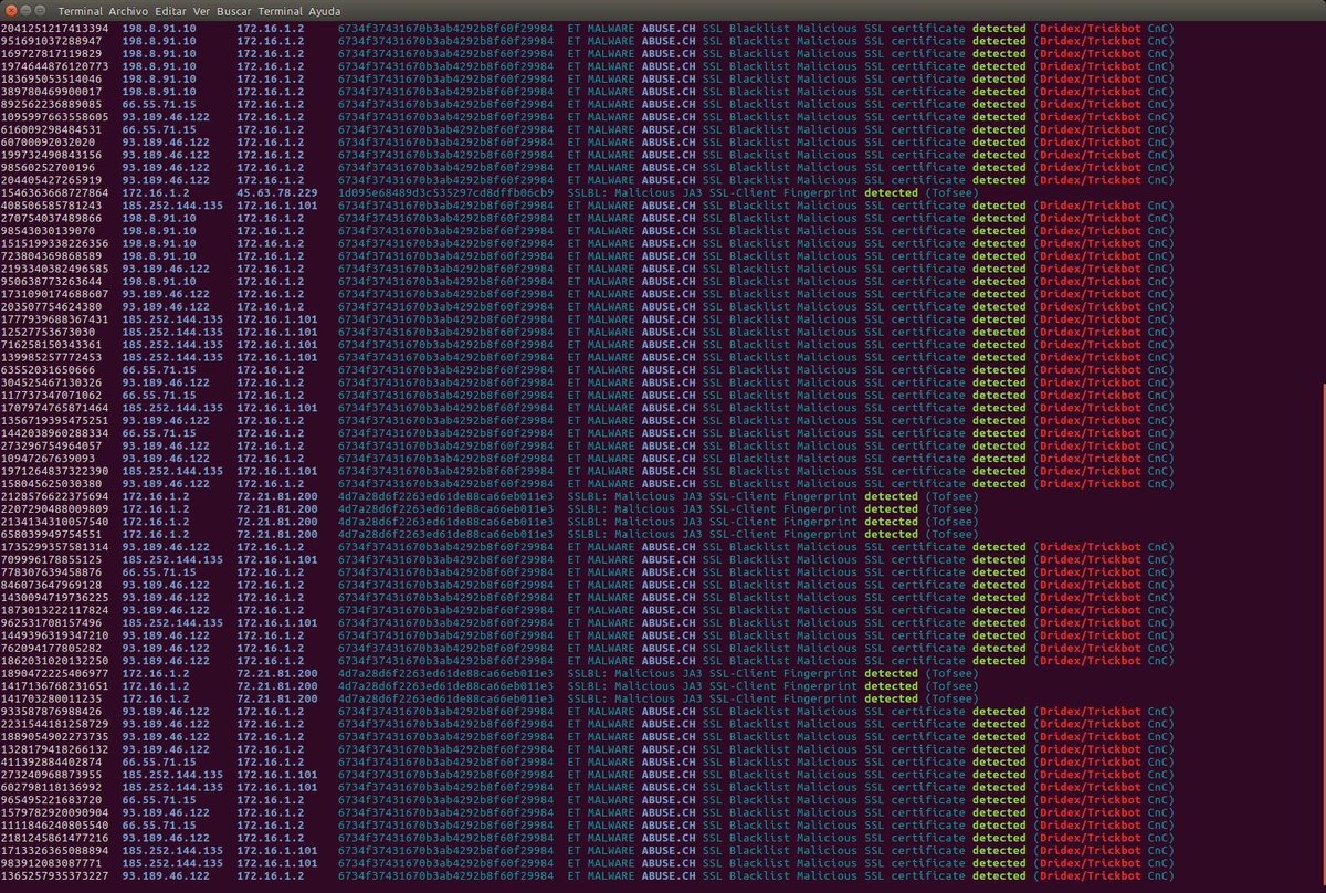 seguridadyredes's tweet image. #Suricata_IDS / #GraphViz / MS17-010 #ETERNALBLUE Exploitation (CVE-2017-0144)  #ja3 

SSL fingerprint