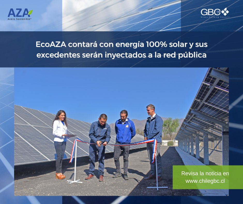 ✅ Nuestros socios <a href="/AZAacero/">AZA Acero Sostenible</a> inauguró la 𝗣𝗹𝗮𝗻𝘁𝗮 𝗙𝗼𝘁𝗼𝘃𝗼𝗹𝘁𝗮𝗶𝗰𝗮 𝗘𝗰𝗼𝗔𝘇𝗮 𝗲𝗻 𝗹𝗮 𝗰𝗼𝗺𝘂𝗻𝗮 𝗱𝗲 𝗧𝗶𝗹 𝗧𝗶𝗹, que funcionará 100% con energía solar e inyectará sus excedentes a la red pública ☀ 🔋 🔌 .

Revisa la noticia aquí ➡ lnkd.in/eVYVGHmq