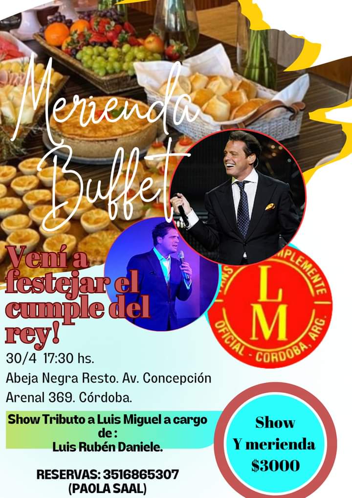 SimplementeLM's tweet photo. Se acerca un nuevo cumple del Sol y como siempre #LaBandaDelRojo organiza un festejo sin igual en el que esperamos contar con tu presencia. 
Cantaremos los éxitos del rey junto al mejor Tributo a Luis Miguel, Luis Rubén Daniele.
NO TE LO PODÉS PERDER!!! Hacé tu reserva. https://t.co/HIviTOEiXq