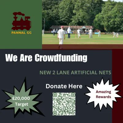 WE ARE CROWDFUNDING!

Please help us raise much needed funds for our new cricket nets. This practice facility is vital for our 220 Junior Members and 4 Senior Teams.

Grab yourself some amazing rewards in the process. Click to find out more!

buff.ly/3GlJ2XP