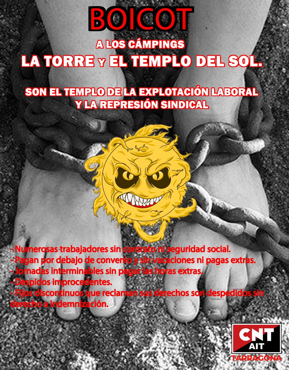 AitGijon's tweet photo. BASTA DE EXPLOTACIÓN, ABUSOS Y REPRESIÓN SINDICAL EN LA TORRE Y EL TEMPLO DEL SOL

https://t.co/GoeKqPhCwA

https://t.co/uNipgaGNGZ

https://t.co/DtQkb9U08n

https://t.co/iQ2WKf5sB4 https://t.co/RZ4q6qmOnc