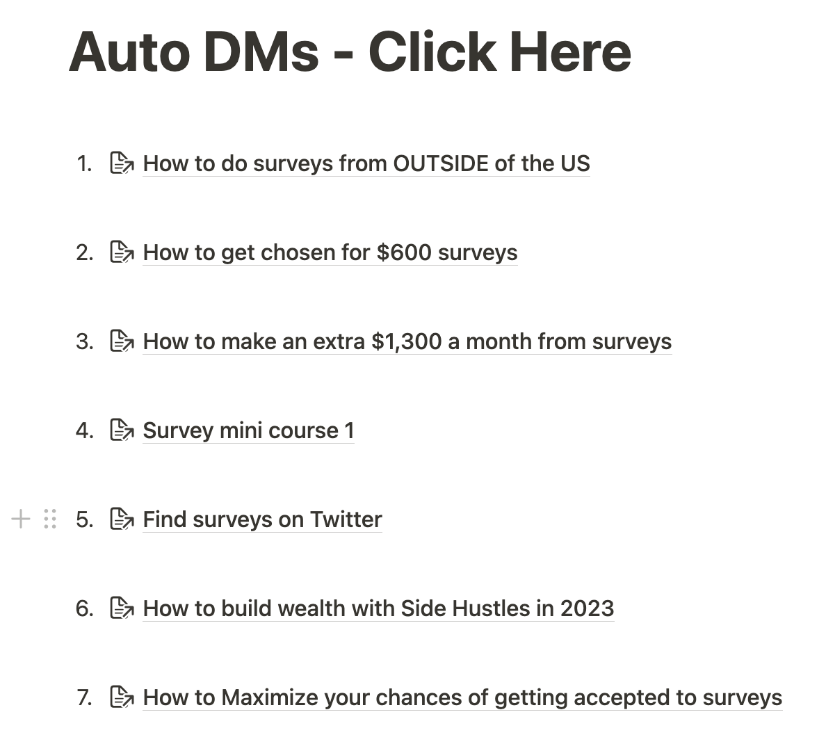 I make an extra $1,000-2,000 every month from doing simple online surveys at home

I just put together ALL of my private content on this for you to view. This is pretty much a $500 course

Like, Retweet + Comment 'surveys' and I'll DM it to you for FREE

(must be following me)