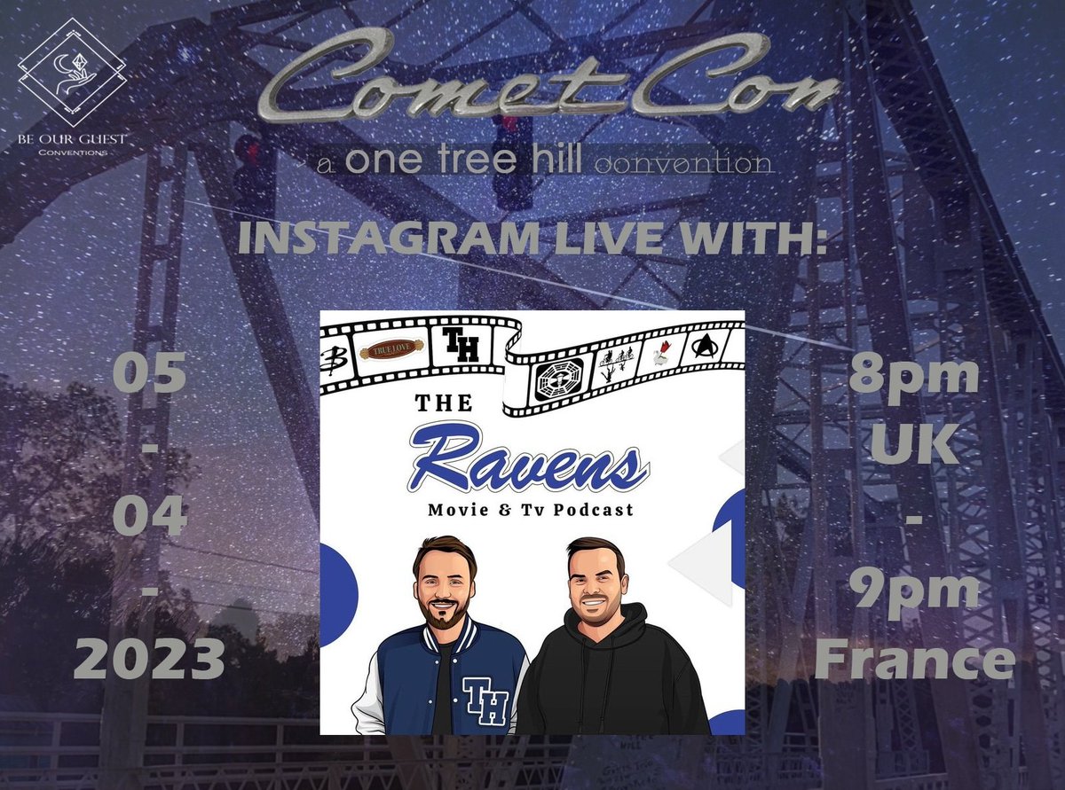 BeOurGuestCon's tweet photo. 🇬🇧 We'll be live with Ravenspodcast at 8pm tonight! 🥰

🇨🇵 Live à 21h ce soir avec Ravenspodcast https://t.co/cbZoxXV8Vn