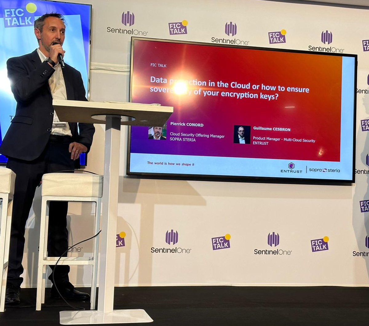CosquerMalika's tweet photo. RT SopraSteria_fr: #FIC2023 Pierrick Conord, Manager Offre Sécurité Cloud « Dans un contexte mouvant et incertain, protéger ses données sensibles dans le cloud est un challenge indispensable à mener [...] 1/2 https://t.co/HuTT2X93xG https://t.co/Typ7duayeW