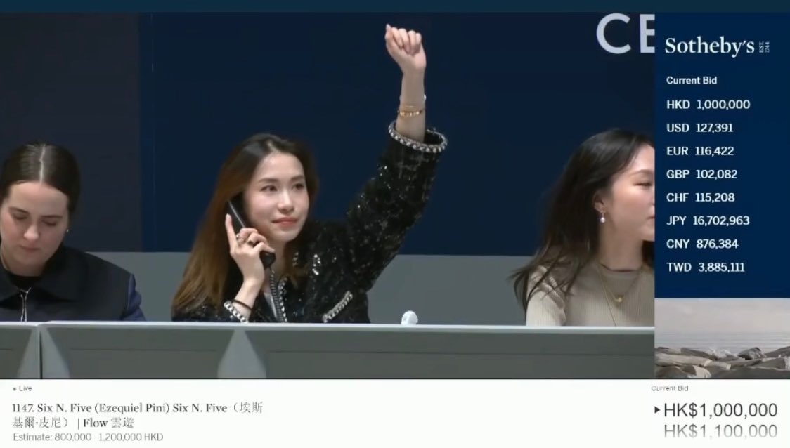 XtinaWang (@xtinawng) on Twitter photo A new world auction record for <a href="/sixnfive/">Ezequiel Pini (Six N. Five)</a> at HKD1,651,000. Congrats to the legend and the buyer!!! 🤩 <a href="/Sothebysverse/">Sotheby's Metaverse</a> <a href="/Sothebys/">Sotheby's</a> A new world auction record for <a href="/sixnfive/">Ezequiel Pini (Six N. Five)</a> at HKD1,651,000. Congrats to the legend and the buyer!!! 🤩 <a href="/Sothebysverse/">Sotheby's Metaverse</a> <a href="/Sothebys/">Sotheby's</a>