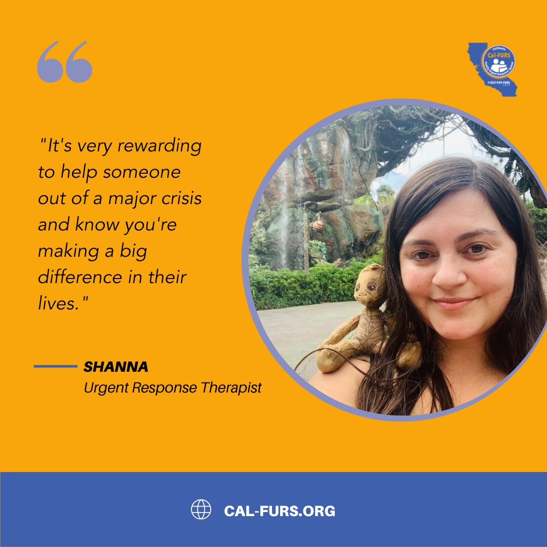 Shanna is an Urgent Response Therapist with the Cal-Furs program. She really enjoys building relationships with clients and spending time with her coworkers. #fosteryouth #therapists #fostertherapy #californiatherapist