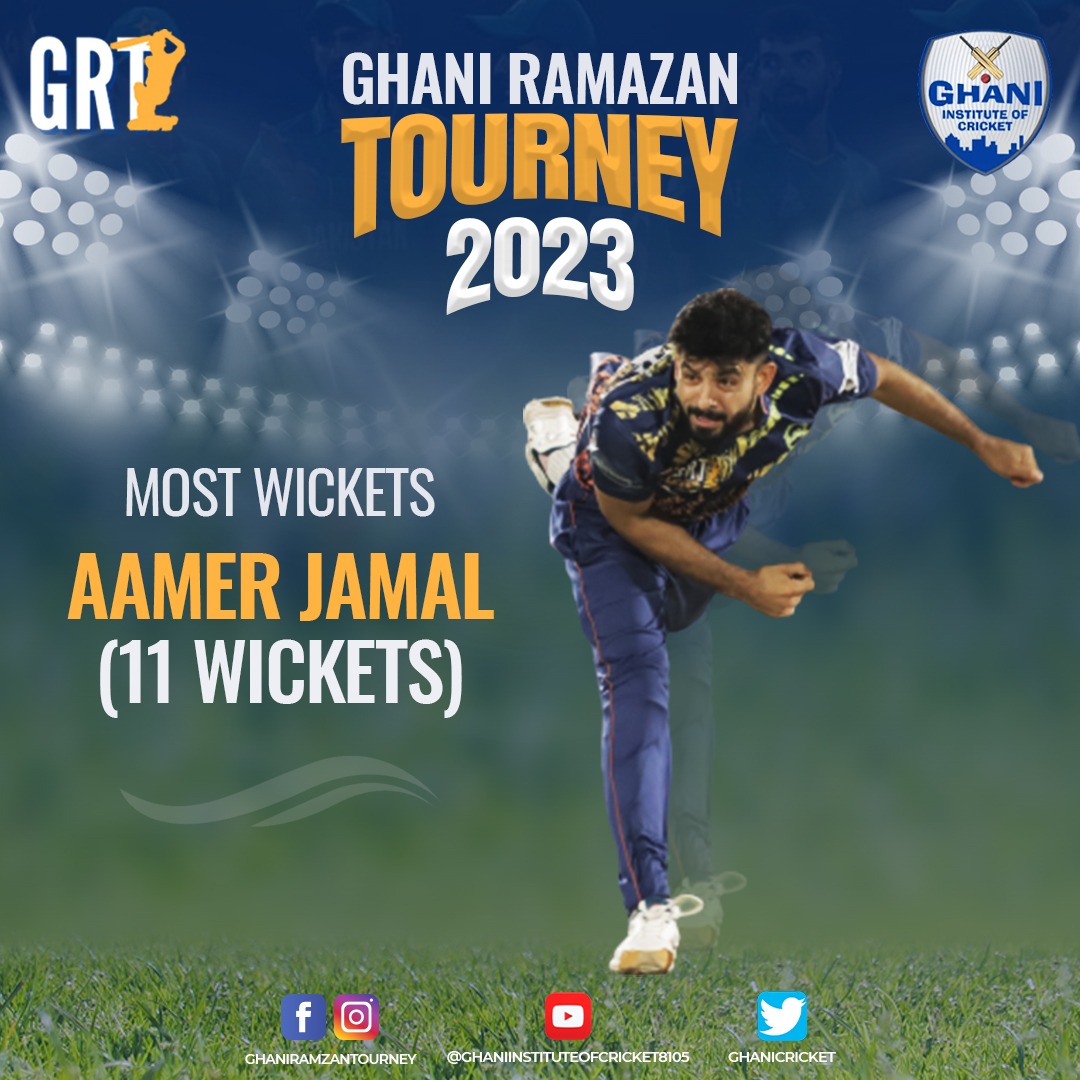 Aamer Jamal - Leading wicket taker in Ghani Ramazan Tourney 2023.

#isramzanlahore #ghaniglass #livetournaments #lahorecricket #GhaniInstituteofCricket #ramzancricket #livecricket #PakCricket