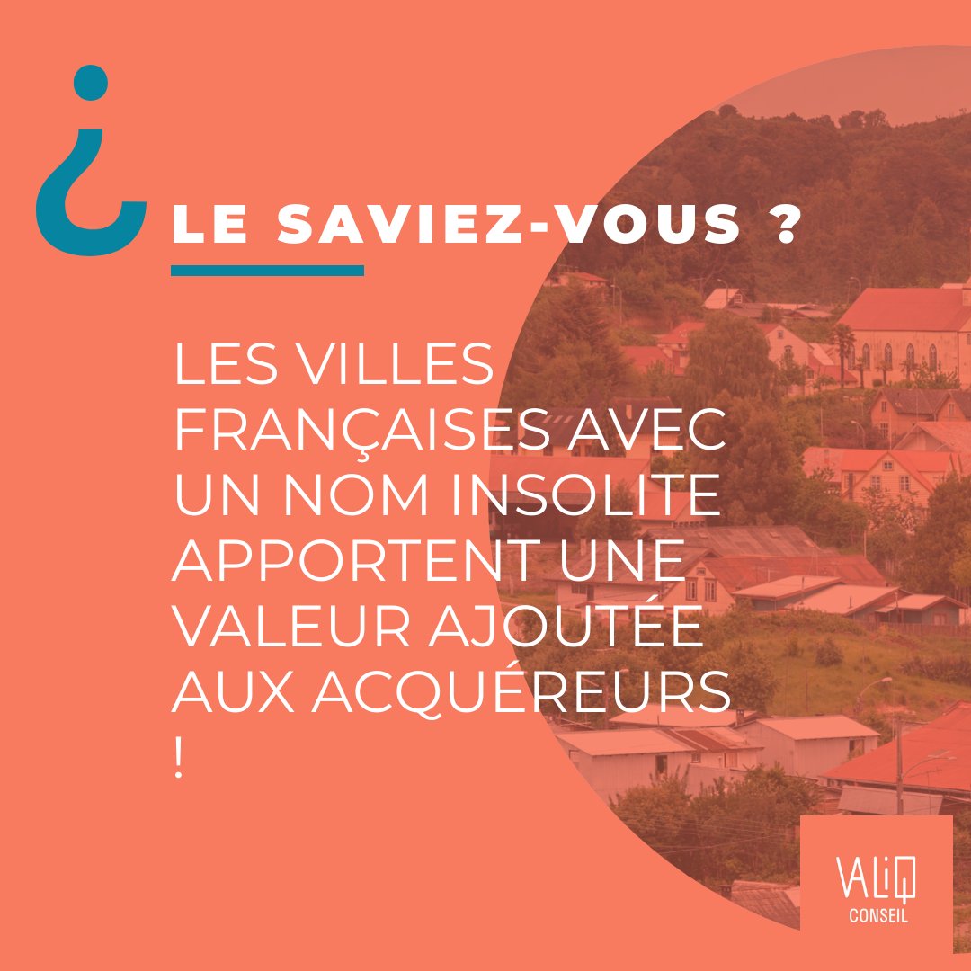 La France regorge de #villes et villages aux noms amusants ! Leur originalité apportent une valeur ajoutée aux #biens #immobiliers, de par leur attactivité. 🤓 🏦 Et vous, avez-vous déjà vécu dans une ville avec un nom amusant ? ⬇