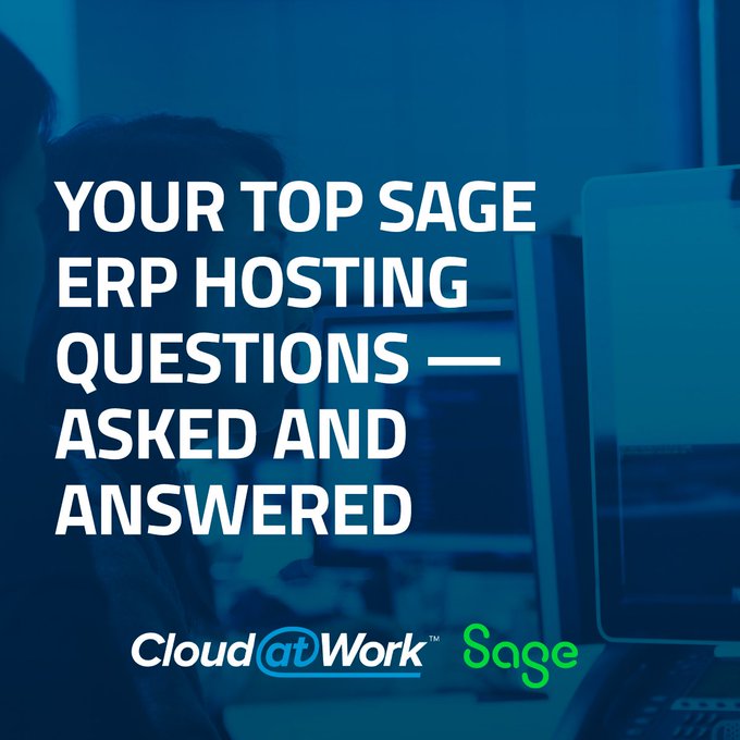 CloudatWork's tweet image. Your Top #SageHosting Questions — Asked and Answered: bit.ly/3Eie4ir #sagecloud #sage100 #sage300 #sageX3 #sageerp #sagepartnercloud #SageHostingFAQ