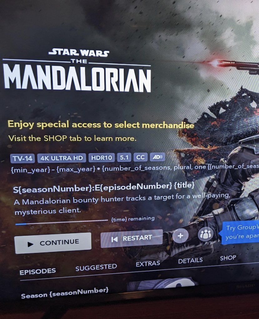 trashh_dev's tweet image. this is what happens when you don’t have unit tests @DisneyPlus