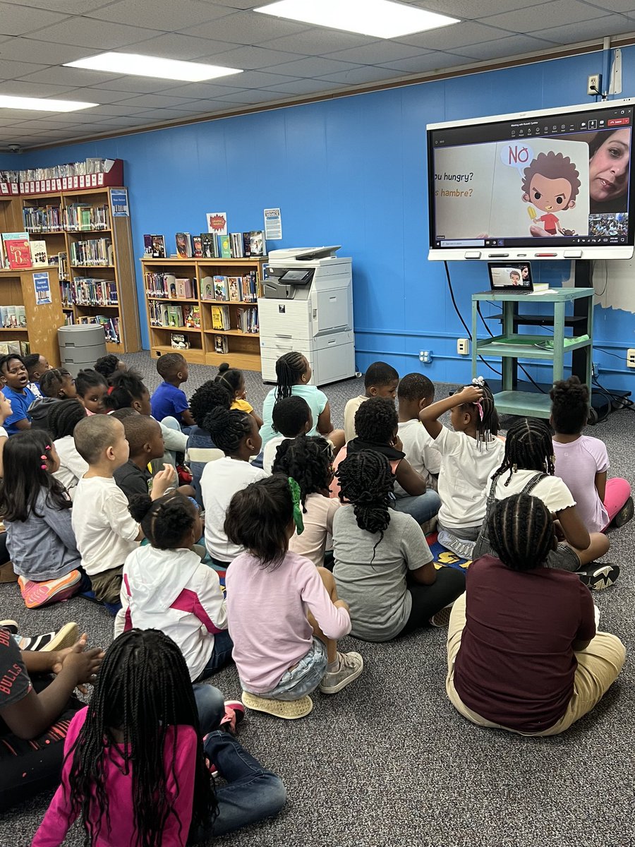 Today our 1st grades had a virtual author visit with Ellia Ana Hill. Mrs. Hill is a Puerto Rican cut paper illustrator and artist. Students listened to Mrs. Hill read the her bilingual book "The No Boy" and allowed students to participate in a Q&amp;A.