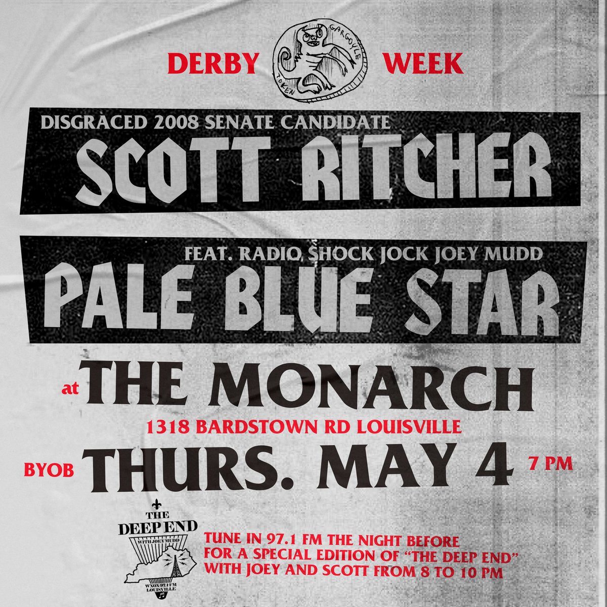 scottritcher's tweet image. Derby Week Jams! 🏇🎸 Save the dates:

WED MAY 3: on the air @ARTxFM 8-10 pm with Joey Mudd @jmuddcat @thedeependshow 

THU MAY 4: onstage at the Monarch with Joey Mudd’s Pale Blue Star. BYOB!

Good times, great oldies. 🐴 Tell a buddy, bring a pal. #Louisville