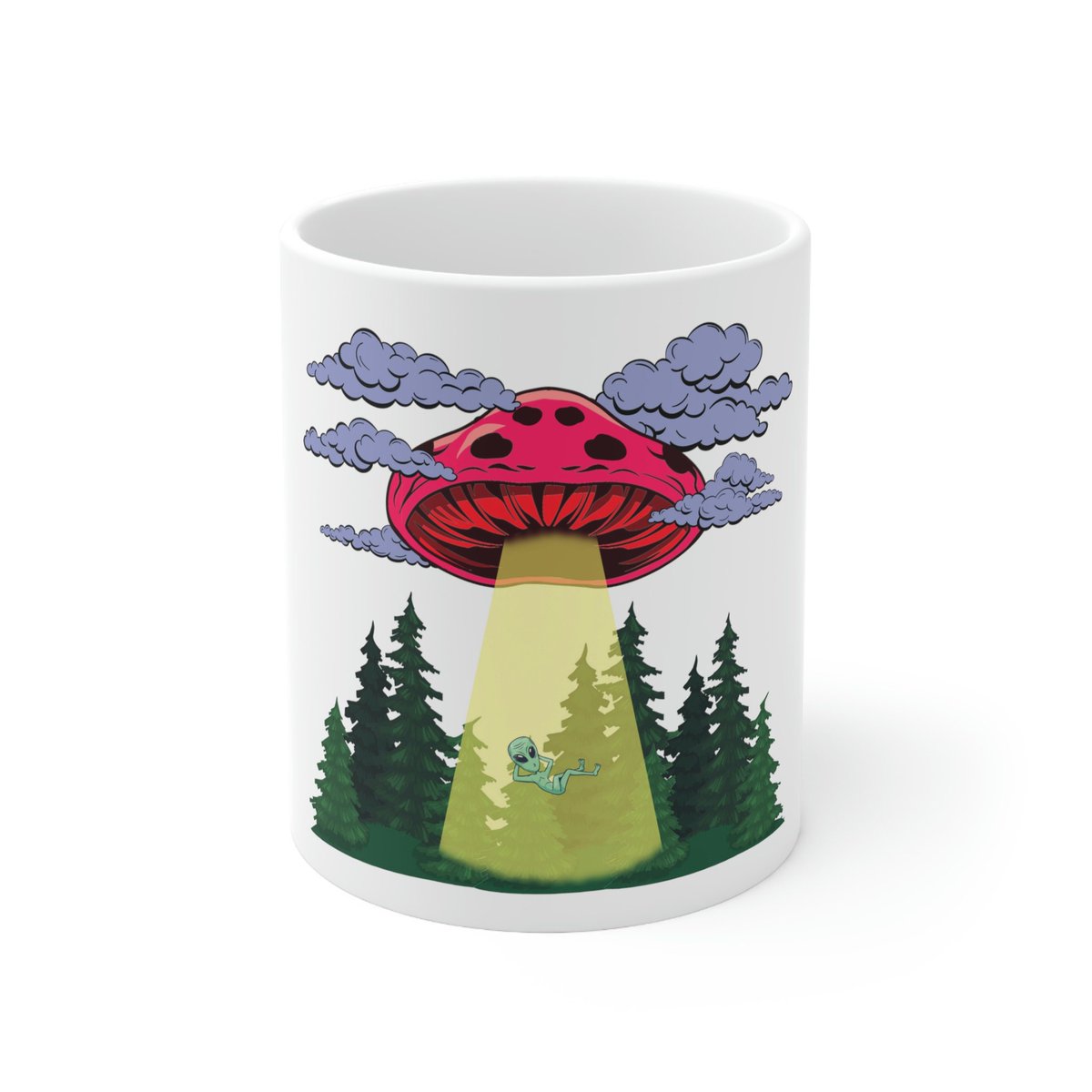 ABS2SHOP's tweet photo. Psychedelic Mushroom Alien Abduction Woods Ceramic Mug, Flying Saucer Coffee Mug 11oz https://t.co/74Ztq3XVEG #yes #alienmug #coffeemug #psychedelicmug #alienabduction #mushroom #shroom #trippymug #woods https://t.co/iTr5i3uBNX