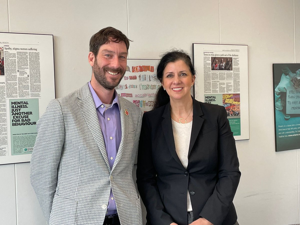 A pleasure to meet with <a href="/ONFireChiefs/">Ontario Association of Fire Chiefs (OAFC)</a> Executive Director Mark Tishman this morning to discuss psychological wellness for firefighters and our Resilient Minds program.