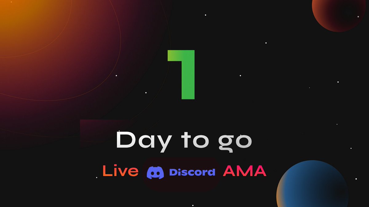📢🎉 1 DAY TO GO FOR Discord Town-Hall!

🗣️ Join us for the first ever Discord TownHall tomorrow, Thursday 6th April 2023, at 3PM UTC! 🌍

🌐 This special #AMA is exclusively for our #community #members, where we'll take your questions, chat with you, and incorporate your