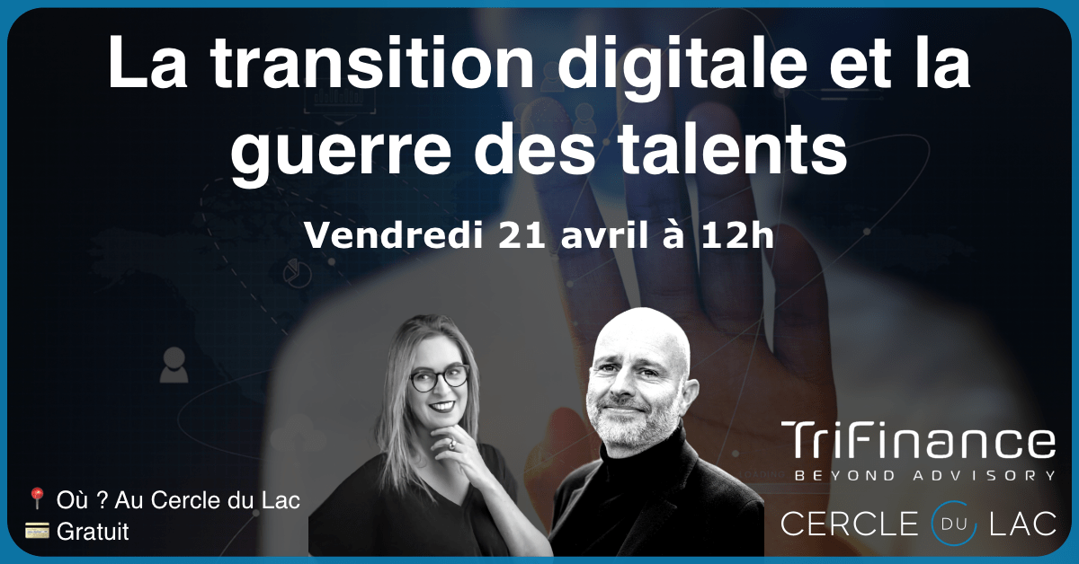 Cercledulac's tweet photo. 🎯Prêt à relever le défi de la transition digitale dans la guerre des talents ?

📣Rejoignez-nous vendredi 21 avril pour discuter de l'impact de cette transition avec nos intervenants : Koen Blanquart et Veronique Grimon.
 
ℹ️https://t.co/k1EtTtTTz5

#cercledulac #digitalisation https://t.co/kxSpONoXcK