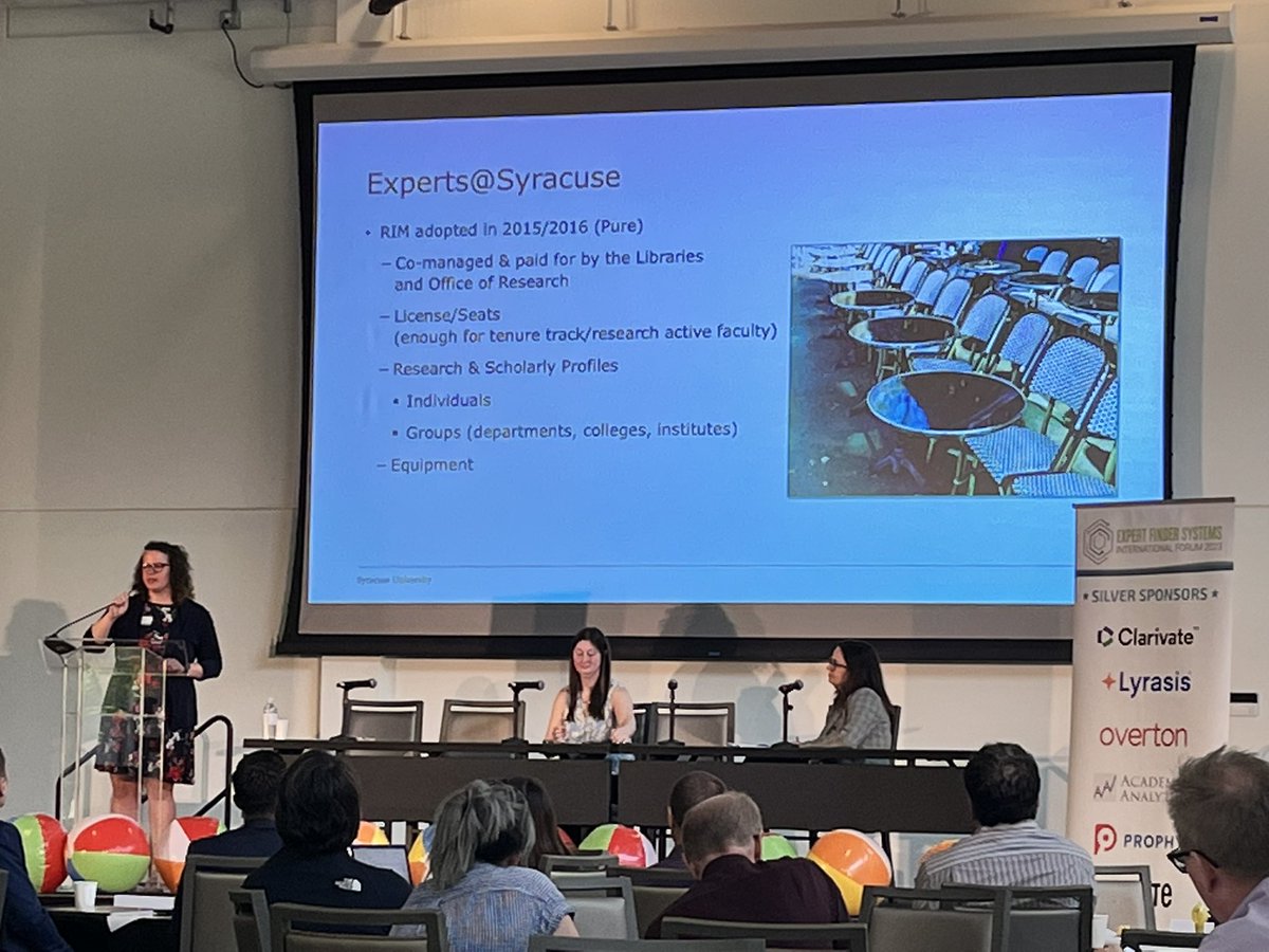 Watching the great team from <a href="/SyracuseU/">Syracuse University</a> presenting on Experts@Syracuse experts.syr.edu #EFSForum