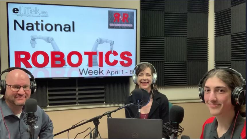 elliTek_Inc's tweet photo. As part of National Robotics🤖 Week, we interviewed Joseph Collett, media lead for the @RNR4576. We are extremely impressed with Joseph and everyone we’ve met with @FRCTeams!
🚨Join us April 6th at 9:15 AM right here.🚨
#NationalRoboticsWeek #SupportFIRST https://t.co/wIKAGfn23v