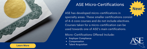 ASEnews's tweet image. Check out ASE&apos;s new HR micro-certifications! ow.ly/OLQ350NxvGV

#hr #humanresources #microcertification