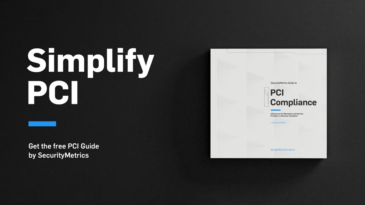 SecurityMetrics's tweet photo. The new SecurityMetrics PCI Guide is here! It's got lots of good information on the new PCI 4.0 requirements, so be sure to check it out! https://t.co/53OF6fzUNy
#pci #pcicomplinace #security #cybersecurity https://t.co/9gIEvB1NA1